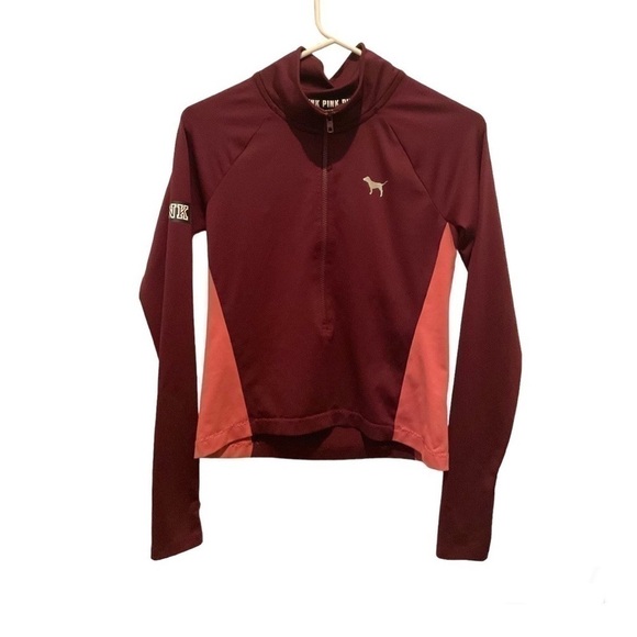 Pink Victoria's Secret Ultimate Athletic Long Sleeve Pullover 1/2 Zip - Picture 1 of 5